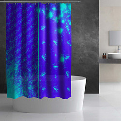 Шторка для душа DEAD BY DAYLIGHT Краски Паттерны, цвет: 3D-принт — фото 2