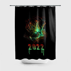 Шторка для душа Тигр 2022, цвет: 3D-принт