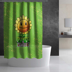 Шторка для душа Подсолнух Plants vs Zombies, цвет: 3D-принт — фото 2