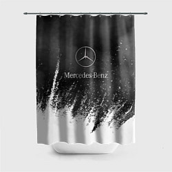 Шторка для душа Mercedes-Benz: Облако с Брызгами, цвет: 3D-принт