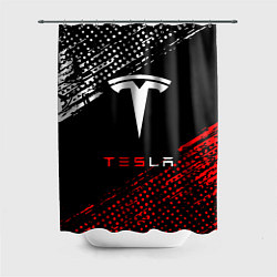 Шторка для ванной Tesla - Logo Pattern