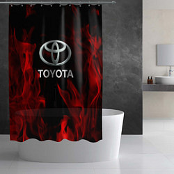 Шторка для душа Toyota Red Fire, цвет: 3D-принт — фото 2