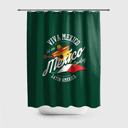 Шторка для душа Мексика Mexico, цвет: 3D-принт