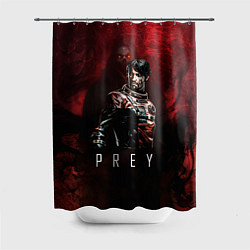 Шторка для душа Prey Dark red, цвет: 3D-принт