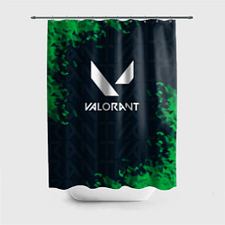 Шторка для душа Valorant Green Fire, цвет: 3D-принт