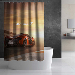 Шторка для душа McLaren - легендарная гоночная команда!, цвет: 3D-принт — фото 2