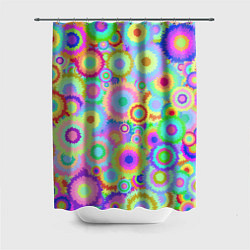 Шторка для душа Disco-Tie-Dye, цвет: 3D-принт