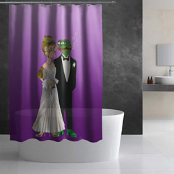 Шторка для душа Свадьба - Чертовски привлекательные, цвет: 3D-принт — фото 2