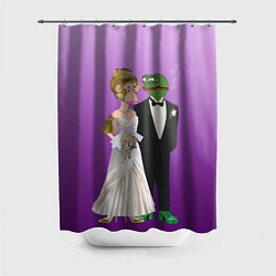 Шторка для душа Свадьба - Чертовски привлекательные, цвет: 3D-принт