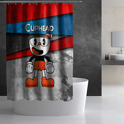 Шторка для душа Cuphead Красная чашечка, цвет: 3D-принт — фото 2