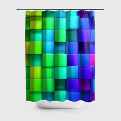 Шторка для душа Color geometrics pattern Vanguard, цвет: 3D-принт