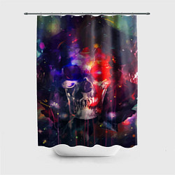 Шторка для душа Vanguard neon skull Fashion pattern, цвет: 3D-принт