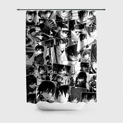 Шторка для душа Темнее чёрного паттерн, цвет: 3D-принт