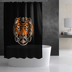 Шторка для душа Символ тигра, цвет: 3D-принт — фото 2
