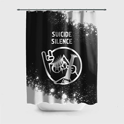 Шторка для душа Suicide Silence - КОТ - Брызги, цвет: 3D-принт