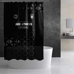 Шторка для душа AEK Athens Форма Чемпионов, цвет: 3D-принт — фото 2