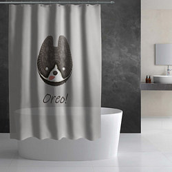 Шторка для душа Oreo! Пёсик из офиса разработчиков Sky, цвет: 3D-принт — фото 2