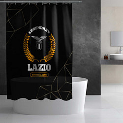 Шторка для душа Лого Lazio и надпись Legendary Football Club на те, цвет: 3D-принт — фото 2