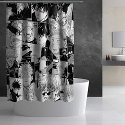 Шторка для душа Магическая битва паттерн, цвет: 3D-принт — фото 2