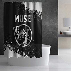Шторка для душа Muse КОТ Брызги, цвет: 3D-принт — фото 2