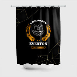 Шторка для душа Лого Everton и надпись Legendary Football Club на, цвет: 3D-принт