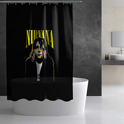 Шторка для душа Рок - группа Nirvana, цвет: 3D-принт — фото 2