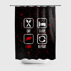 Шторка для ванной Eat, Sleep, Forza Horizon, Repeat