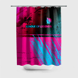 Шторка для душа League of Legends Neon Gradient, цвет: 3D-принт