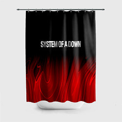 Шторка для ванной System of a Down Red Plasma