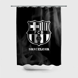 Шторка для душа Barcelona Sport на темном фоне, цвет: 3D-принт