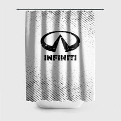 Шторка для душа Infiniti с потертостями на светлом фоне, цвет: 3D-принт