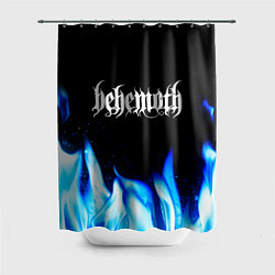 Шторка для душа Behemoth Blue Fire, цвет: 3D-принт