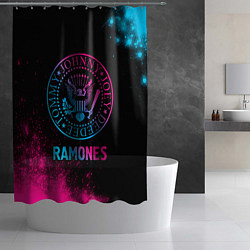 Шторка для душа Ramones Neon Gradient, цвет: 3D-принт — фото 2