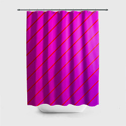 Шторка для душа Розовый и фиолетовые линии, цвет: 3D-принт