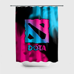 Шторка для душа Dota Neon Gradient, цвет: 3D-принт