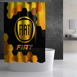 Шторка для душа Fiat - Gold Gradient, цвет: 3D-принт — фото 2