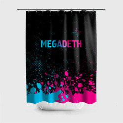 Шторка для душа Megadeth - neon gradient, цвет: 3D-принт