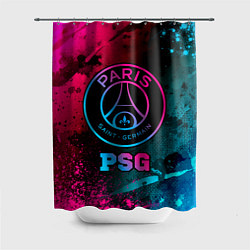 Шторка для душа PSG - neon gradient, цвет: 3D-принт
