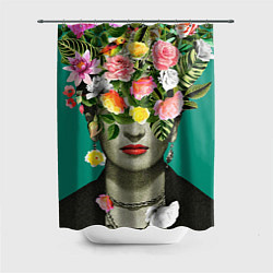 Шторка для душа Фрида Кало - Арт Портрет, цвет: 3D-принт
