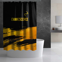 Шторка для душа Evanescence - gold gradient: символ сверху, цвет: 3D-принт — фото 2