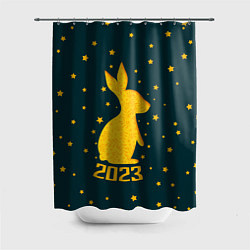 Шторка для душа Год кролика - 2023, цвет: 3D-принт