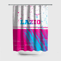 Шторка для душа Lazio neon gradient style: символ сверху, цвет: 3D-принт