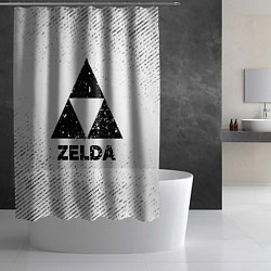 Шторка для душа Zelda с потертостями на светлом фоне, цвет: 3D-принт — фото 2
