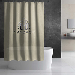 Шторка для душа Maybach логотип на бежевой коже, цвет: 3D-принт — фото 2