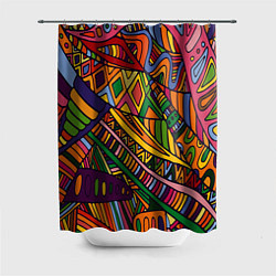 Шторка для душа Психоделический узор, цвет: 3D-принт