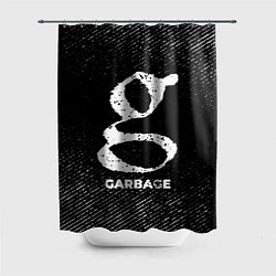 Шторка для душа Garbage с потертостями на темном фоне, цвет: 3D-принт