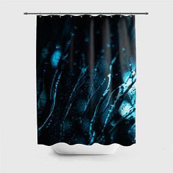 Шторка для душа Огни в каплях дождя, цвет: 3D-принт