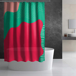 Шторка для душа Красочные пятна - абстракция, цвет: 3D-принт — фото 2