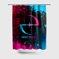 Шторка для душа Evanescence - neon gradient, цвет: 3D-принт