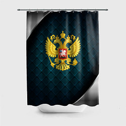Шторка для душа Герб России из золота, цвет: 3D-принт
